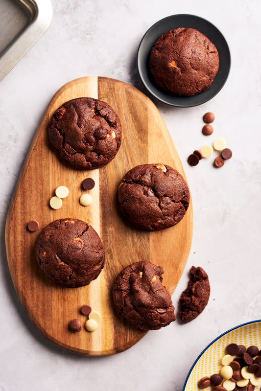 Triple Chocolate Chip Cookies