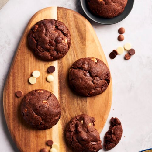 Triple Chocolate Chip Cookies